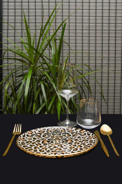 LEOPAR SERVİS TABAĞI 6'LI 26CM