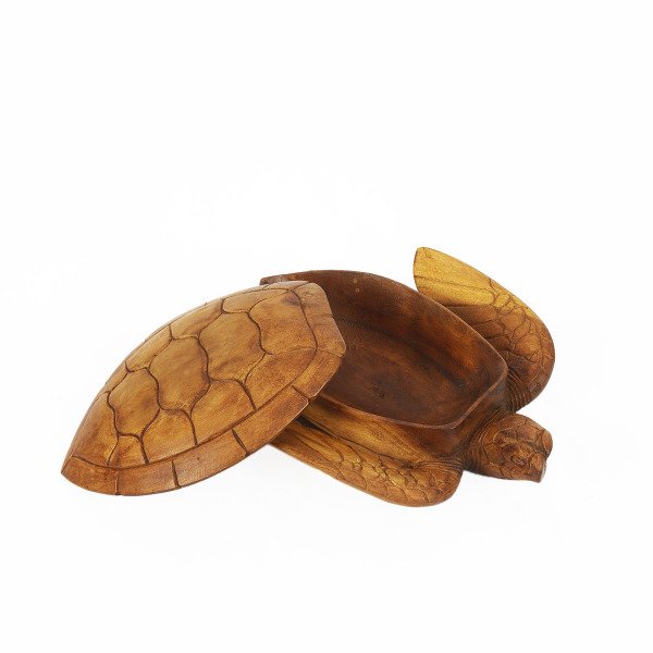 AHŞAP KAPLUMBAĞA KAPAKLI ÇEREZLİK 35 CM