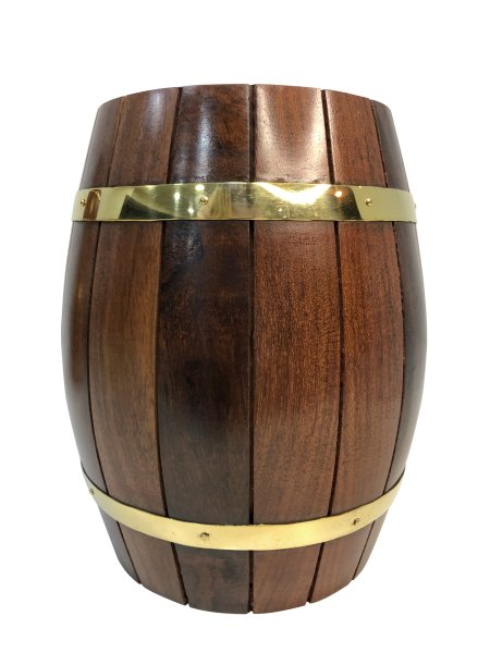 AHŞAP EL YAPIMI FIÇI KUMBARA 14CM