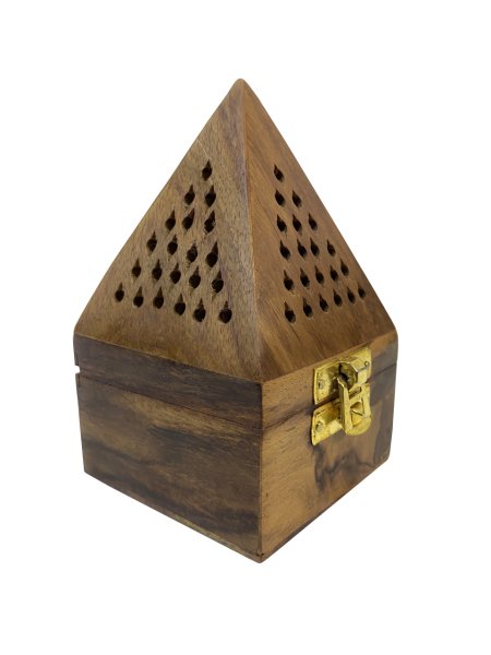 AHŞAP EL YAPIMI KONİ TÜTSÜ YAKMA KUTUSU 14*8*8CM