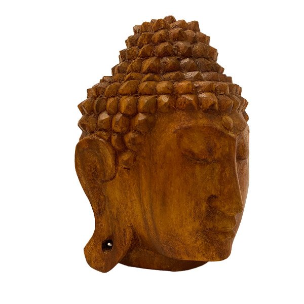 MİNDİ AĞACI EL YAPIMI BUDDHA KAFASI 16CM