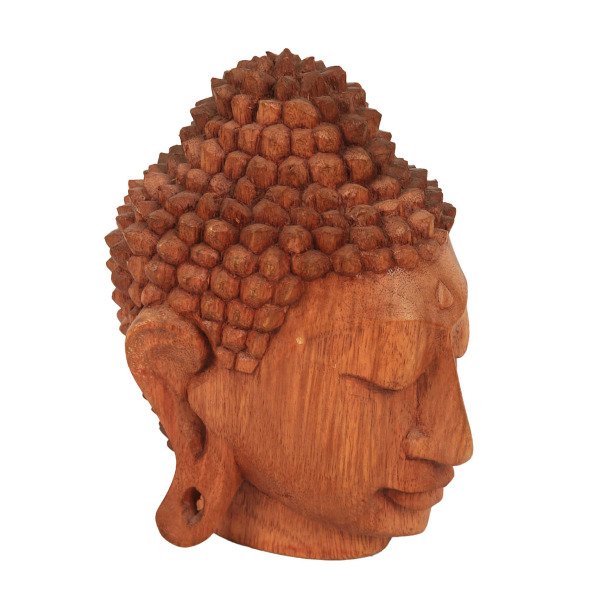 MİNDİ AĞACI EL YAPIMI BUDDHA KAFASI   22 CM