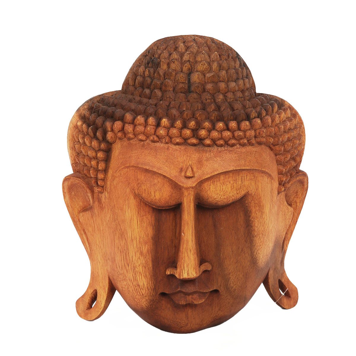 MİNDİ AĞACI EL YAPIMI BUDDHA KAFASI DUVAR AKSESUARI 30 CM