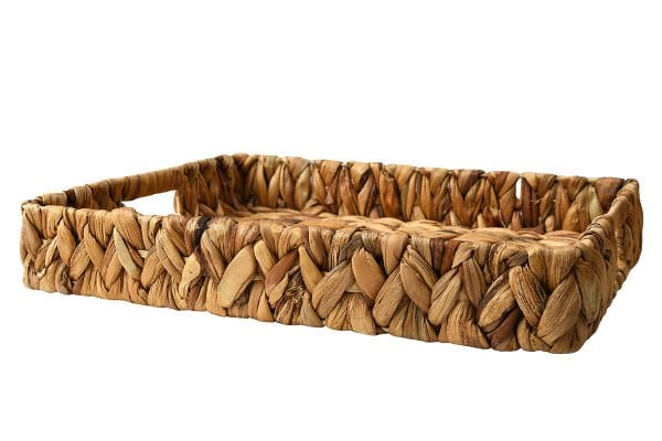 HASIR EL YAPIMI KALIN ÖRGÜ DİKDÖRTGEN TEPSİ 40*31*6 CM
