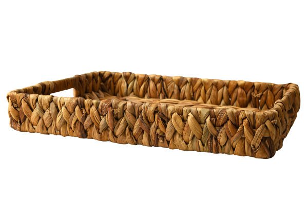 HASIR EL YAPIMI KALIN ÖRGÜ DİKDÖRTGEN TEPSİ 35*27*5CM