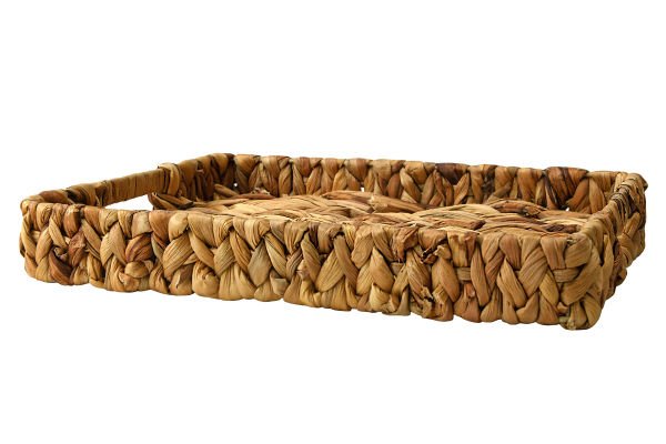 HASIR EL YAPIMI KALIN ÖRGÜ DİKDÖRTGEN TEPSİ 31*23*4CM