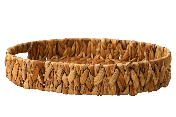 HASIR EL YAPIMI KALIN ÖRGÜ OVAL TEPSİ 40*32*6CM