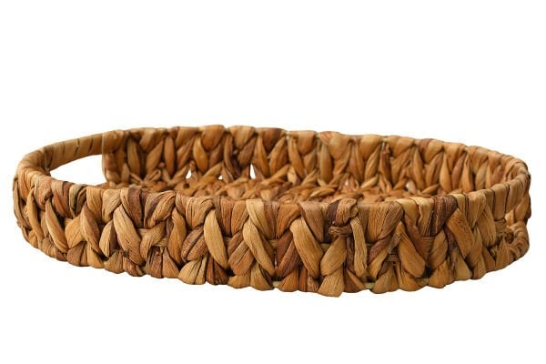 HASIR EL YAPIMI KALIN ÖRGÜ OVAL TEPSİ 32*23*4CM