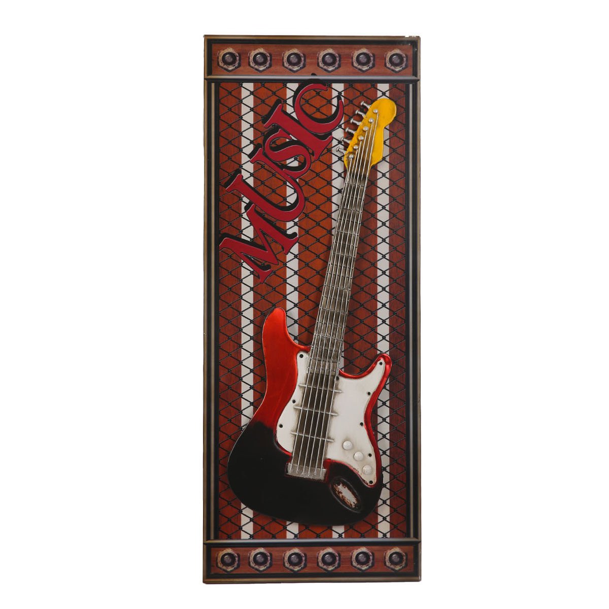 METAL GİTAR DUVAR PANOSU 80*32CM