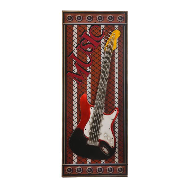 METAL GİTAR DUVAR PANOSU 80*32CM