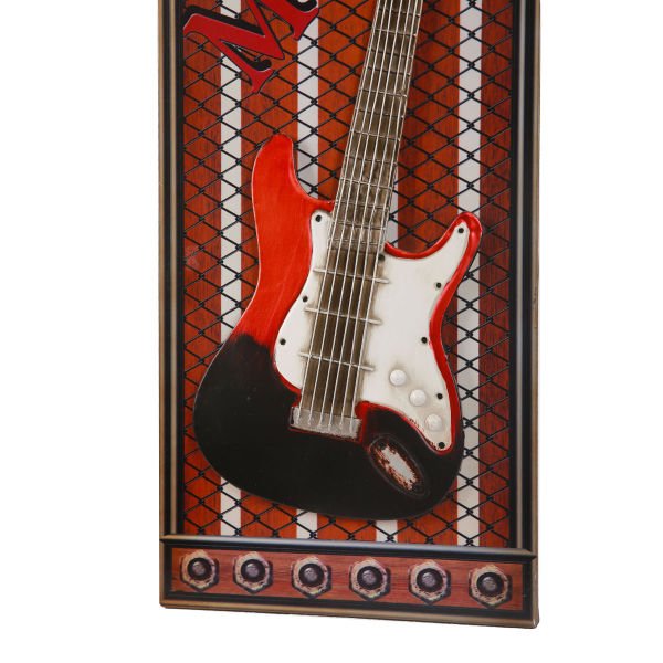METAL GİTAR DUVAR PANOSU 80*32CM
