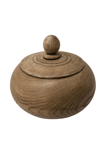 SÜWEN AĞACI EL YAPIMI KAPAKLI DOĞAL AĞAÇ ŞEKERLİK 20*6CM