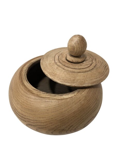 SÜWEN AĞACI EL YAPIMI KAPAKLI DOĞAL AĞAÇ ŞEKERLİK 20*6CM