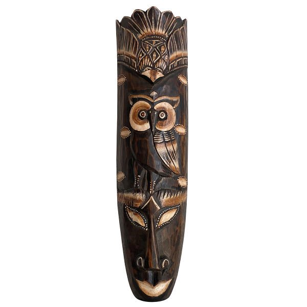 AHŞAP EL YAPIMI TAÇLI KIZ MASK 50CM