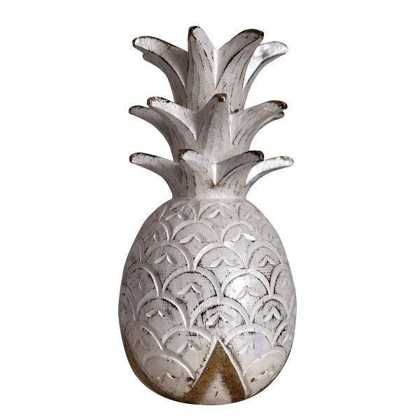 AHŞAP EL YAPIMI ANANAS EV DEKORU 31CM