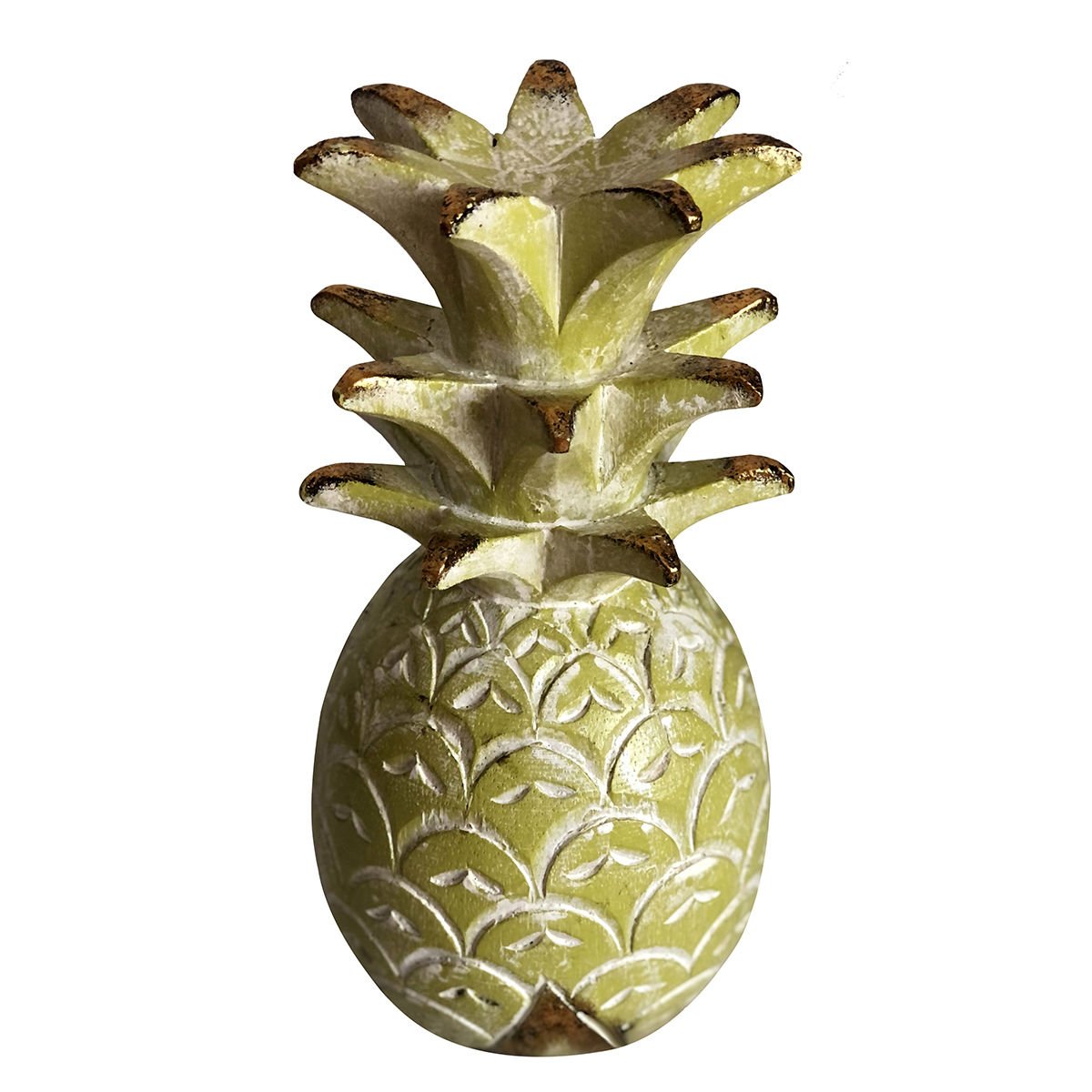 AHŞAP EL YAPIMI ANANAS EV DEKORU 31CM