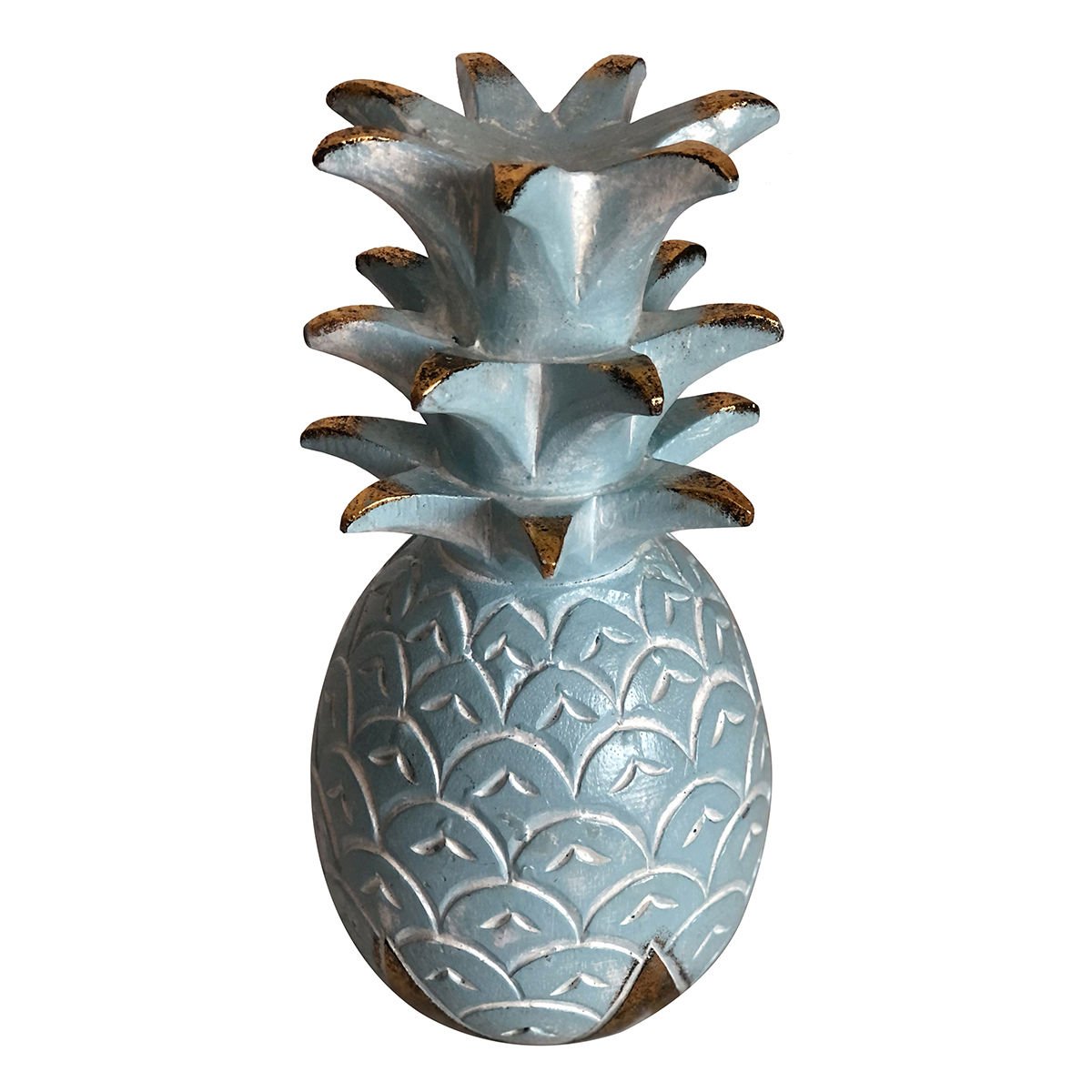 AHŞAP EL YAPIMI ANANAS EV DEKORU 31CM