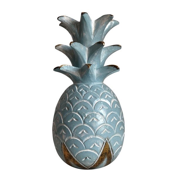 AHŞAP EL YAPIMI ANANAS EV DEKORU 31CM