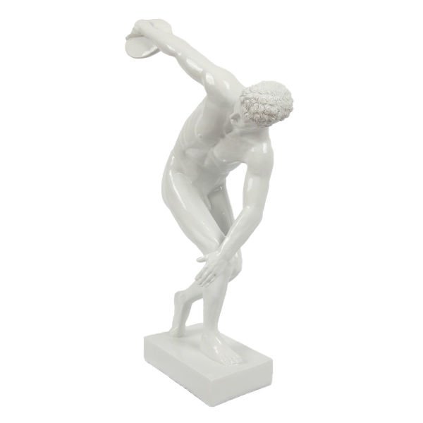 POLYESTER DISCOBOLUS ERKEK HEYKELİ,DİSK ATAN ERKEK 50CM