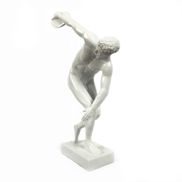 POLYESTER DISCOBOLUS ERKEK HEYKELİ,DİSK ATAN ERKEK 50CM