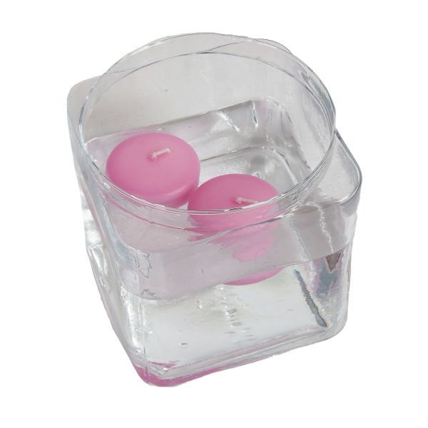 PEMBE 4'LÜ YÜZEN MUM
