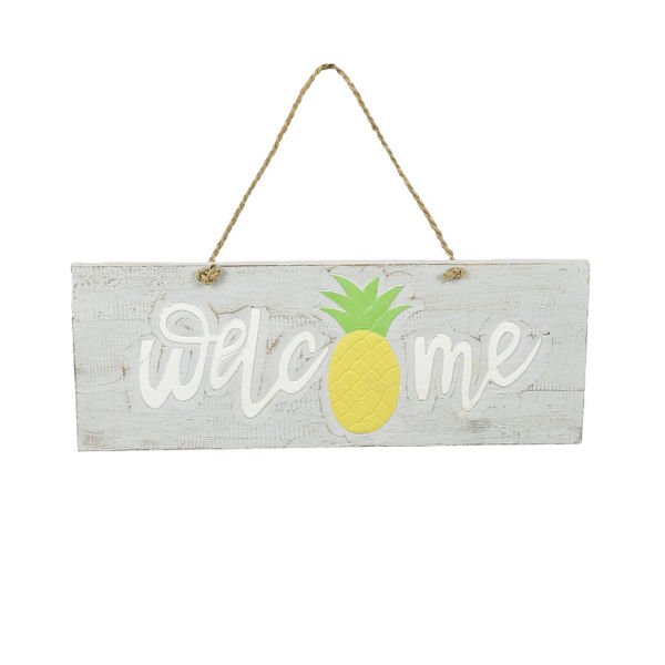 WELCOME AHŞAP PANO,DUVAR/KAPI AKSESUARI 18,5* 50,5 CM