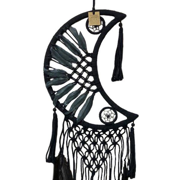 EL YAPIMI ÖRGÜ AY RÜYA KAPANI/ DREAM CATCHER 41CM