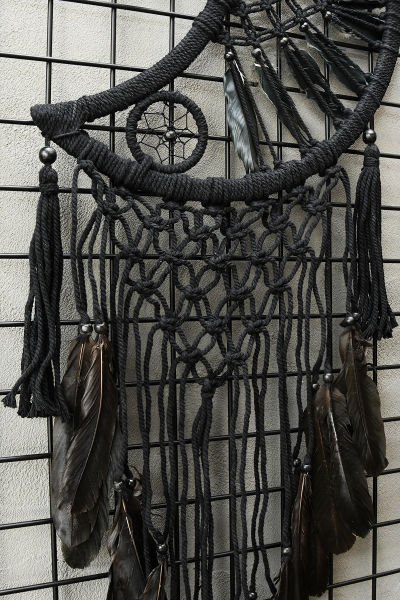 EL YAPIMI ÖRGÜ AY RÜYA KAPANI/ DREAM CATCHER 41CM