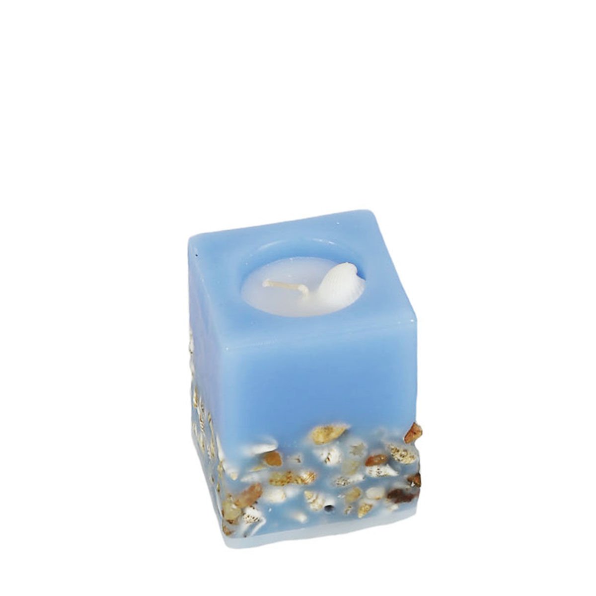 DENİZ KABUKLU KARE  KÜÇÜK BOY MUM 5*6CM