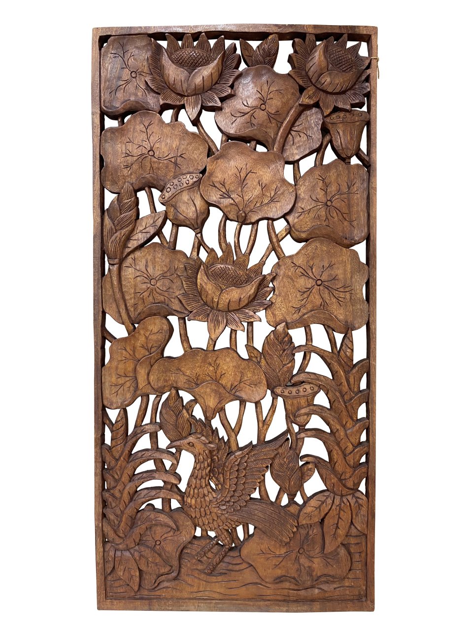 AHŞAP EL YAPIMI ÇİÇEK PANO/ DUVAR AKSESUARI 96*46CM