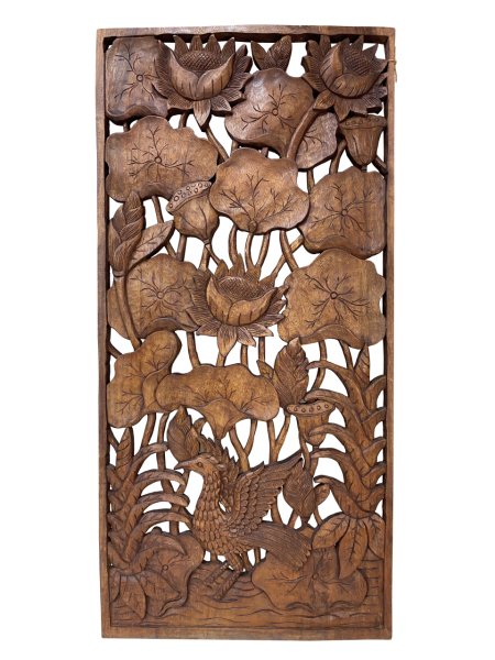 AHŞAP EL YAPIMI ÇİÇEK PANO/ DUVAR AKSESUARI 96*46CM