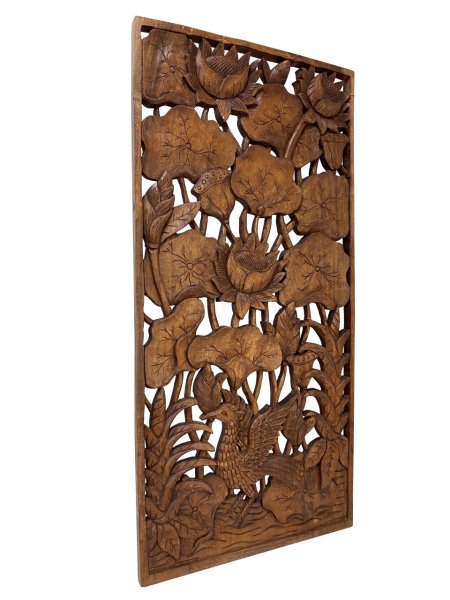 AHŞAP EL YAPIMI ÇİÇEK PANO/ DUVAR AKSESUARI 96*46CM