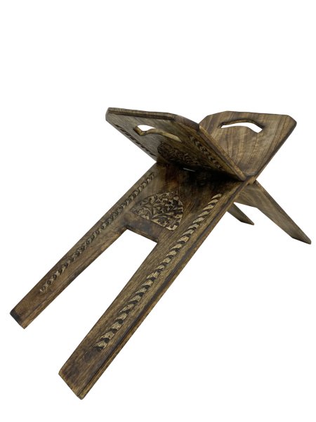 EL YAPIMI AHŞAP OYMALI ANTİK MODEL RAHLE 60*21,5CM