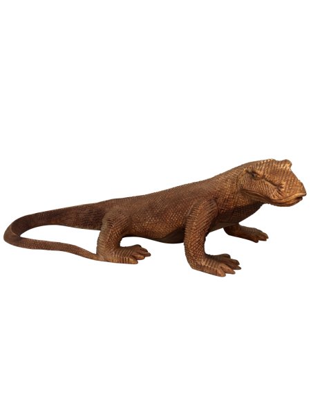 ABANOZ AĞACI EL YAPIMI KOMODO EJDERİ HEYKEL/ BİBLO 60*23CM