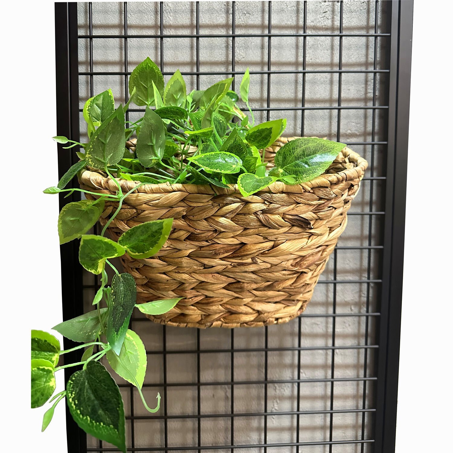 EL YAPIMI HASIR ÖRGÜ TEK KULPLU KAPI SEPETİ / RATTAN
