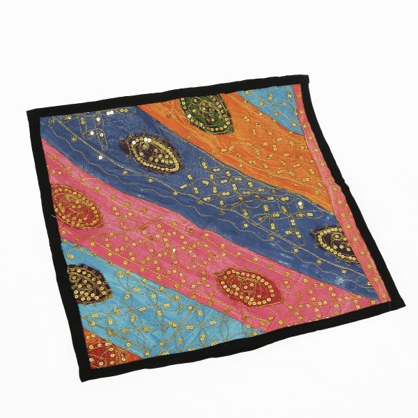 HİNDİSTAN EL İŞLEMELİ PATCHWORK MİNDER KILIFI 3 RENK   42*42 CM