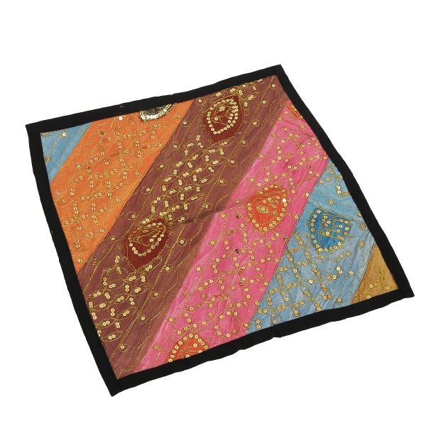 HİNDİSTAN EL İŞLEMELİ PATCHWORK MİNDER KILIFI 3 RENK   42*42 CM