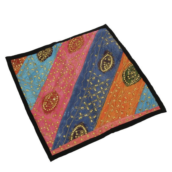 HİNDİSTAN EL İŞLEMELİ PATCHWORK MİNDER KILIFI 3 RENK   42*42 CM