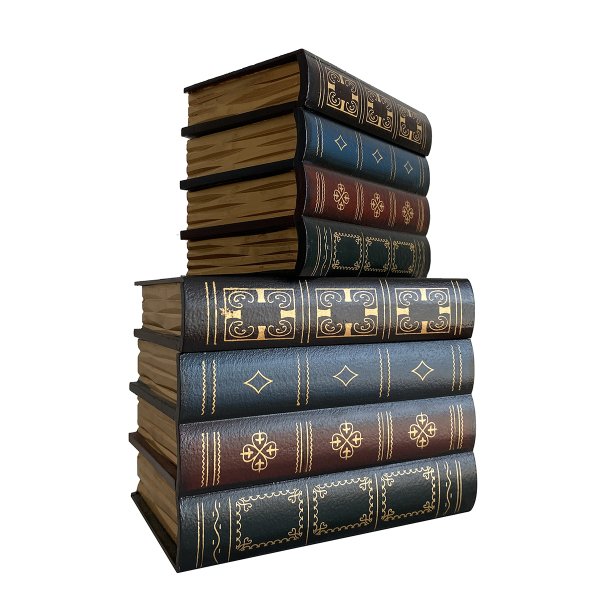 AHŞAP ÇOK AMAÇLI 4 KİTAPLI 2'Lİ KUTU 20*14CM,16*10CM