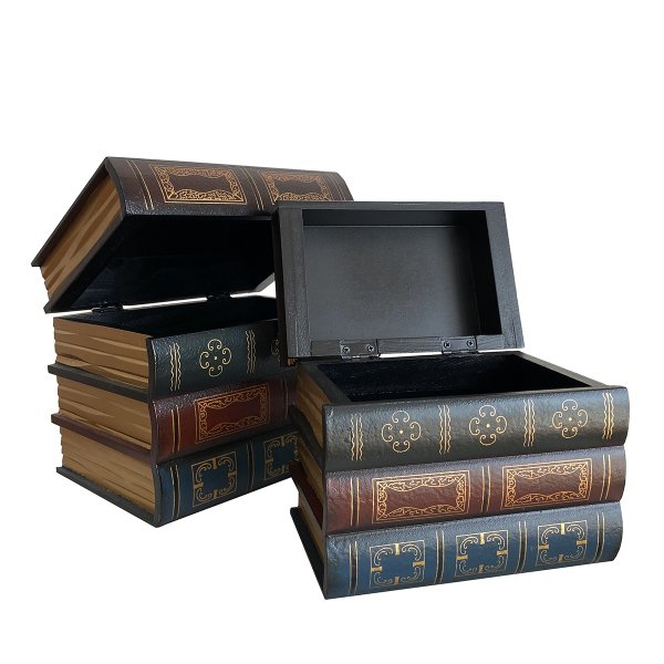 AHŞAP ÇOK AMAÇLI 4 KİTAPLI 2'Lİ KUTU 20*14CM,16*10CM