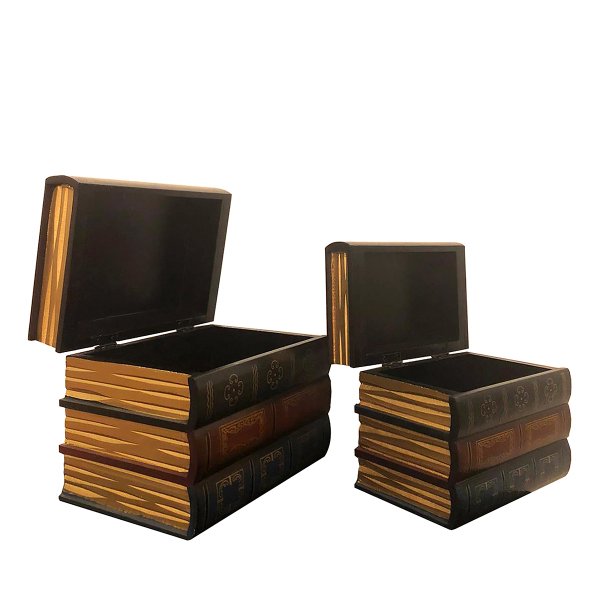 AHŞAP ÇOK AMAÇLI 4 KİTAPLI 2'Lİ KUTU 20*14CM,16*10CM