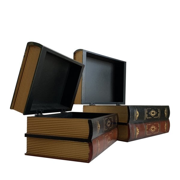 AHŞAP ÇOK AMAÇLI 3 KİTAPLI 2'Lİ KUTU 24*17CM, 20*14CM