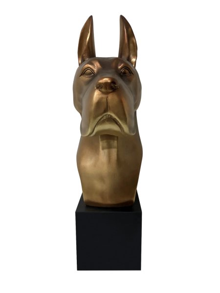BRONZ KÖPEK BÜST 77*40CM