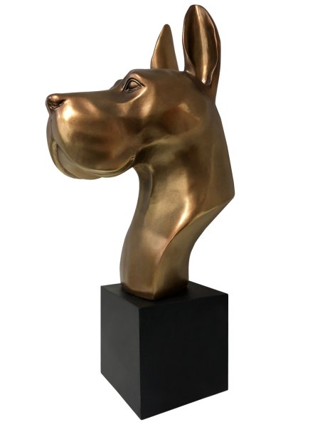 BRONZ KÖPEK BÜST 77*40CM
