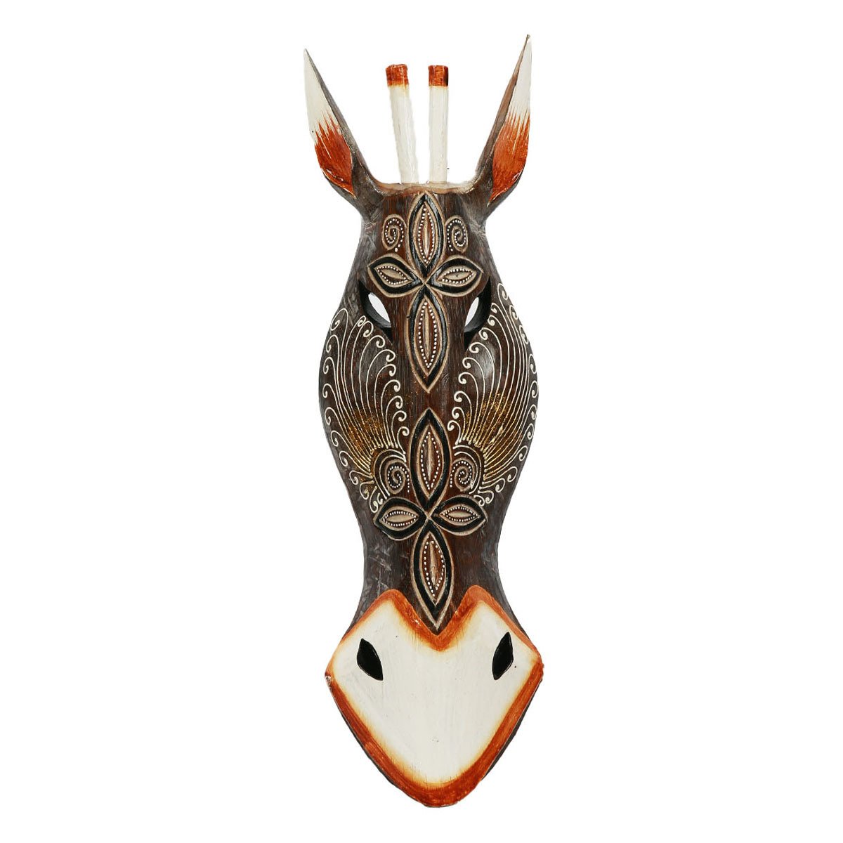 MİNDİ AĞACINDAN EL YAPIMI ZÜRAFA MASK  50 CM