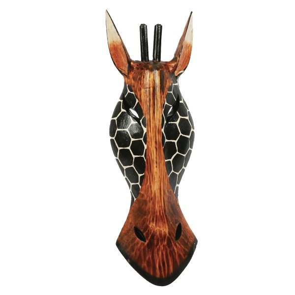 MİNDİ AĞACINDAN EL YAPIMI ZÜRAFA MASK  50 CM