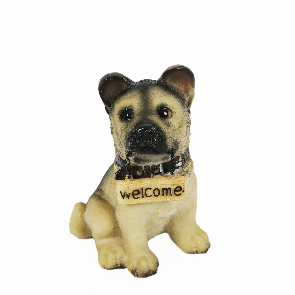 POLYESTER BEJ SİYAH KÖPEK WELCOME 15 CM