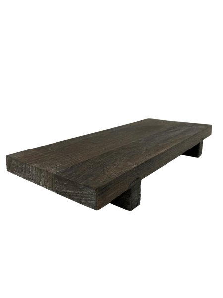 BAMIRA PAULOWNIA AĞACINDAN EL YAPIMI AYAKLI DİKDÖRTGEN SUNUM TAHTASI 50*21*7CM