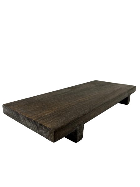 BAMIRA PAULOWNIA AĞACINDAN EL YAPIMI AYAKLI DİKDÖRTGEN SUNUM TAHTASI 55*23*7CM