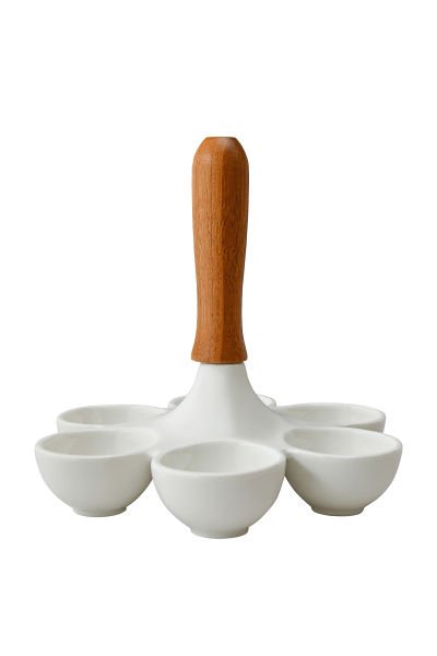 BAMBU SAPLI PORSELEN 6'LI YUMURTALIK 18*18*17CM